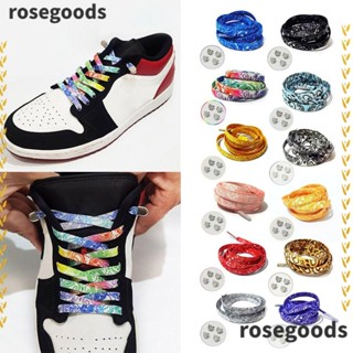 Rosegoods1 เชือกผูกรองเท้าผ้าใบ ลายดอกไม้ เม็ดมะม่วงหิมพานต์ 120 ซม. หลากสี อุปกรณ์เสริมรองเท้าแฟชั่น AF1 AJ