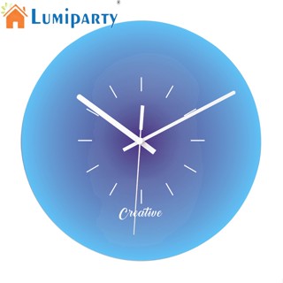 Lumiparty นาฬิกาแขวนผนัง ทรงกลม เสียงเงียบ ไล่โทนสี ทันสมัย ของขวัญ สําหรับตกแต่งบ้าน สํานักงาน