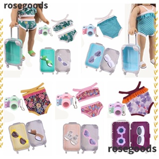 Rosegoods1 ชุดว่ายน้ําบิกินี่ อุปกรณ์เสริม สําหรับบ้านตุ๊กตา 5 ชิ้น