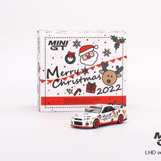 โมเดลรถยนต์จําลอง 1: 64 MINIGT Nissan GTR R34 เหมาะกับของขวัญคริสต์มาส ของเล่นสําหรับเด็ก