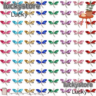 Lucky จี้โลหะ รูปแมลงปอ คละสี สําหรับงานฝีมือ