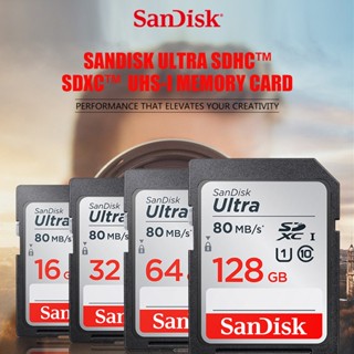 Sandisk การ์ดหน่วยความจําแฟลช Ultra SDHC SD Card 128GB 64GB 32GB C10 UHS-I Full HD 120MB/s ความเร็วในการอ่าน สําหรับกล้องวิดีโอ