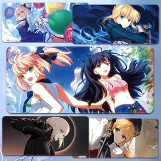 Fate Oversized computer table mat Saber High definition mouse pad Anime game peripheral Altria Pendragon Keyboard pad custom โชคชะตารางโต๊ะคอมพิวเตอร์เสื่อความละเอียดสูงแผ่นรองเมาส์อะนิเมเกมต่อเนื่อง Altria เพนดรากอนแผ่นแป้นพิมพ์ ที่กำหนดเอง