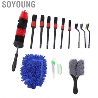 Soyoung /Set Automotive Detailing Brush Universal Car Cleaning Set for Truck ycle Wheel Engine Compartment Exhaust