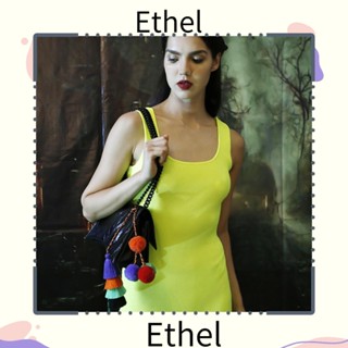 Ethel1 จี้พู่ห้อยกระเป๋า ผ้าวูล แฮนด์เมด สไตล์โบฮีเมียน สร้างสรรค์ สําหรับฮาโลวีน