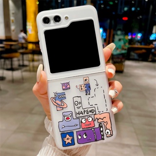 ใหม่ เคสโทรศัพท์มือถือแบบแข็ง ฝาพับ พร้อมช่องใส่บัตร สําหรับ Samsung galaxy z Flip5 flip 5 flip4 flip 4 zflip5 zflip3 galaxy z flip 3