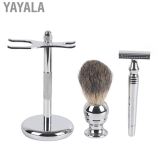 Yayala Professional Manual Shaver Razor Shaving Brush Alloy Holder Beard Kit R