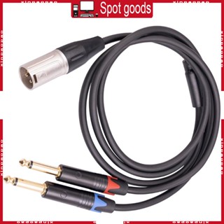 Xi XLR 3-Pin Male to 2x 1 4 Inch Male Converter XLR to Jack 6 35mm TRS Cable 1-2M