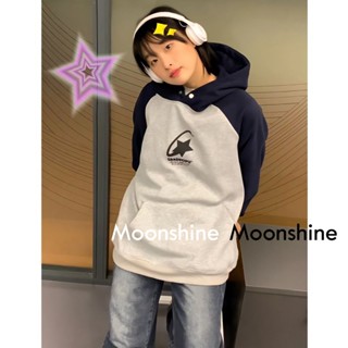 Moon เสื้อกันหนาว เสื้อคลุม ย้อนยุคในอเมริกา oversize 2023 NEW AG081402