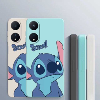 Oppo A58 4G A 58 A78 4G มอนสเตอร์ Stitch น่ารัก เคสเคลือบ ซิลิโคนเหลว ด้านหลัง TPU เคสนิ่ม