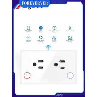 กราฟฟิตี Zigbee อัจฉริยะ Dual Power Socket App รีโมทคอนโทรล แผงกระจกเทมเปอร์ ซ็อกเก็ต อะแดปเตอร์ไฟฟ้า สมาร์ท ปลั๊ก ซ็อกเก็ต