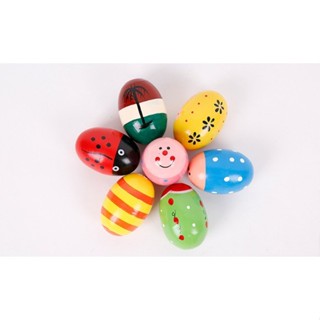 1 Pc Wooden Sand Eggs Children Kids Baby Educational Instruments Musical Toy Clearance sale