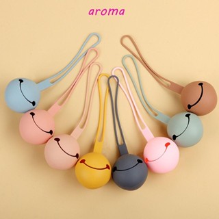 Aroma กล่องเก็บจุกนมหลอกเด็ก ซิลิโคนนิ่ม แบบพกพา เป็นมิตรกับสิ่งแวดล้อม หลากสี