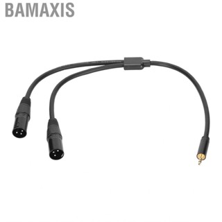 Bamaxis 02 015 Dual XLR To 3.5mm Cord Cable Stable Transmission For Studio