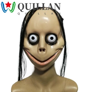 Quillan หน้ากากผีน่ากลัว ผมยาว ตาโต ตกแต่งปาร์ตี้ฮาโลวีน