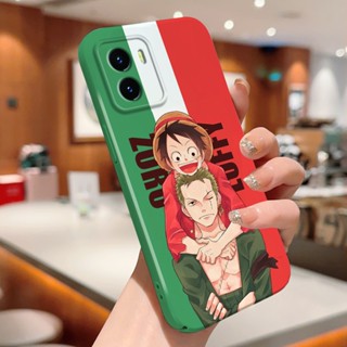 เคสโทรศัพท์มือถือแบบแข็ง กันกระแทก กันรอยกล้อง ลายการ์ตูนลูฟี่ โซโร Ace สําหรับ Vivo V27 Pro Y20s G Y20t Y30 Y30g Y50 Y55 Y55s Y74s Y76s Y75