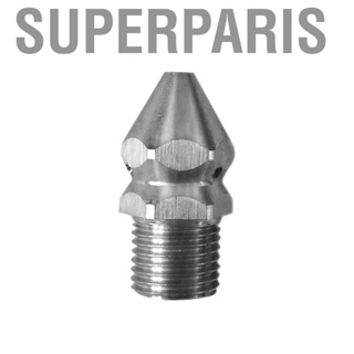 Superparis Sewer Drain Jet Nozzle Stainless Steel Rustproof 250bar  Cleaning for Pressure Washer