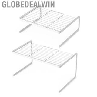 Globedealwin Kitchen Dish Storage Rack Carbon Steel Stackable Drainer Multipurpose Countertop Holder for Plates Bowls