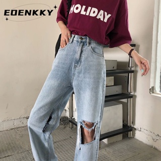 EOENKKY กางเกงขายาว กางเกงยีสน์ผู้หญิง ทรงหลวม ๆ ตรง Retro Hip Hop Pants 2023 NEW Style  สวย Beautiful Unique ins A97L0QN 36Z230909