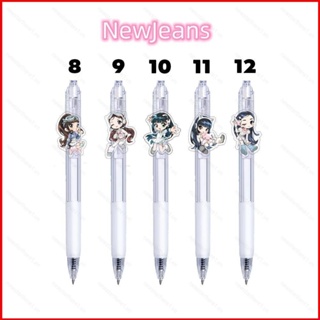 Ere1 NewJeans Click ball pen ปากกาเจล การ์ตูนน่ารัก DANIELLE HAERIN HANNI ปากกาเซ็นชื่อ