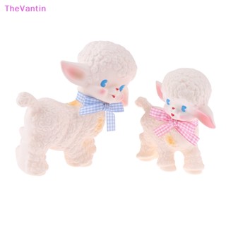 Thevantin โมเดลตุ๊กตาแกะ แกะ พลาสติก สไตล์เรโทร คลาสสิก น่ารัก ของขวัญ สําหรับตกแต่งบ้าน โต๊ะทํางาน