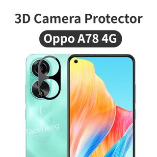 ฟิล์มกระจกนิรภัยกันรอยหน้าจอ เลนส์กล้อง 3D สําหรับ Oppo A78 OppoA78 A 78 4G 5G 2023 3 แพ็ค