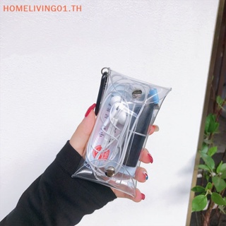 Onehome กระเป๋าใส่เหรียญ PVC ใส ขนาดเล็ก สําหรับผู้หญิง เด็กผู้หญิง ใส่กุญแจ ลิป หูฟัง กระเป๋าใส่เหรียญ กระเป๋าสตางค์ ใส่บัตร TH