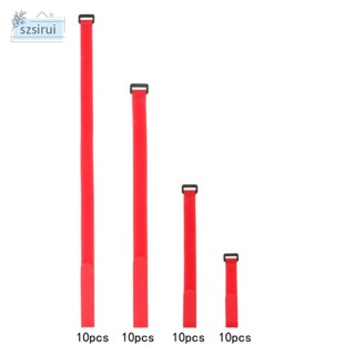 [szsirui] สายรัดตะขอ และห่วงไนล่อน ทนทาน ใช้ซ้ําได้ 10 ชิ้น