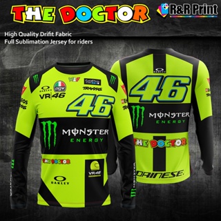 Velentino Rossi VR46 MotoGP เสื้อแขนยาว สําหรับขี่จักรยาน Yamaha