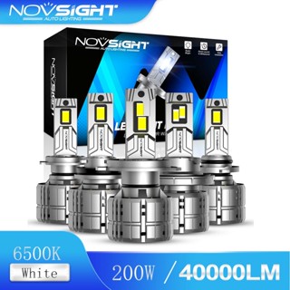 Novsight N60 การออกแบบใหม่ล่าสุดไฟหน้ารถ LED 200W 40000LM 6500K ไฟรถยนต์ Super Bright ไฟตัดหมอก Ready Stock