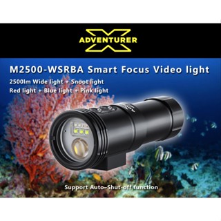 อุปกรณ์ดำน้ำ X-Adventurer M2500-WSRBA 4in1 ไฟฉายใต้น้ำ 4 function ในกระบอกเดียว  ประกันศูนย์ไทย ผ่อน 0% สูงสุด 10 เดือน