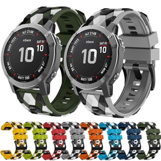 สายนาฬิกาข้อมือซิลิโคน สําหรับ Garmin Fenix 7 7x 6 6x 5 6 Pro 5 5x Plus 3 HR Mk2 Mk2i epix Forerunner 955 935 945 S60 S62