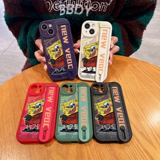 เคสโทรศัพท์มือถือหนังนิ่ม กันกระแทก ลายการ์ตูน Spongebob น่ารัก พร้อมสายคล้องมือ สําหรับ Xiaomi Mi 8 10T 11 12 12T 13 POCO M3 M4 F2 F3 F4 X3 X4 X5 F4 GT Lite Pro 5G NE | Xmd W011