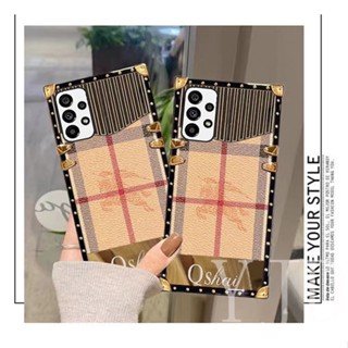 Yjd เคสโทรศัพท์มือถือ กันกระแทก ขอบตรง ลาย Triple Splicing Vogue พร้อมสายคล้องมือ สําหรับ Samsung A73 A53 A33 A23 A13