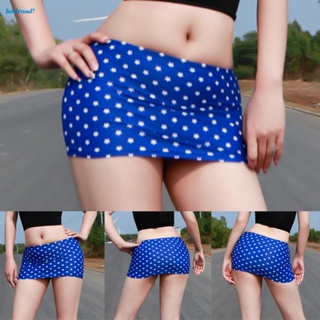 【HODRD】Adults Female Women Skirt Blue Print Comfy Fashion High Strech Invisible Short【Fashion】