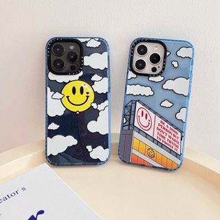 【หน้ายิ้ม เมฆขาว】casetify เคสแฟลชผงนุ่ม TPU ใส ลายสูง แฟชั่น สําหรับ iPhone 14 Pro max 14 Pro 13 Pro max 12 Pro max 11 11Pro max 12