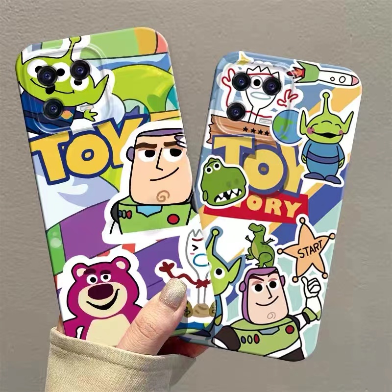 Soft Casing For Samsung Galaxy S23 S22 S21 S20 FE Plus Note 20 Ultra 4G 5G J7 Pro J2 Prime J6 J4 Plus A10S A20S A7 A9 2018 Straight Edge Fine Hole Phone Case Toy Story Strawberry bear Bass light year Alien And cute dinosaurs Back Cover 1MDD 37