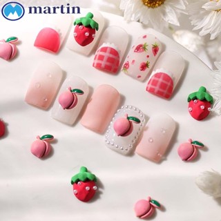 เครื่องประดับตกแต่งเล็บ Martin ลายสตรอเบอร์รี่ 3D Diy สามมิติ