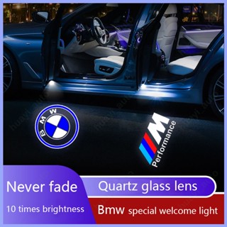 โปรเจคเตอร์ไฟเลเซอร์ LED ลายโลโก้ BMW 3 5 6 7 Series X1 X3 สําหรับติดประตูรถยนต์ 2 ชิ้น