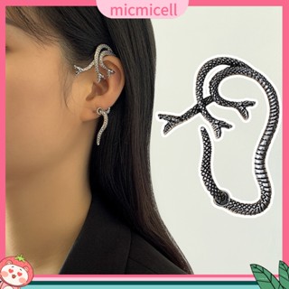 Micmicell| เครื่องประดับ ต่างหู รูปงู เรขาคณิต สไตล์พังก์ เรโทร สําหรับผู้หญิง จํานวน 1 ชิ้น