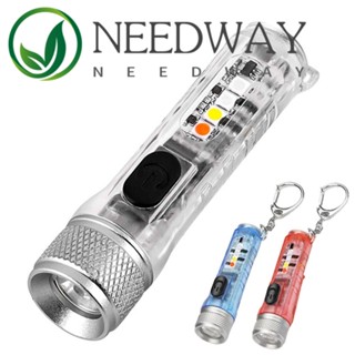 Needway พวงกุญแจไฟฉาย ขนาดเล็ก พลังงานสูง อเนกประสงค์ TYPE-C IP66 ชาร์จเร็ว สําหรับตั้งแคมป์