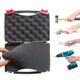 【จัดส่งท้องถิ่น】กล่องเครื่องมือป้องกัน ที่ใส่สว่านไฟฟ้า กันกระแทก ล็อกได้ กระเป๋าเดินทาง กันน้ํา สําหรับที่ทํางาน ภายใน พร้อมฟองน้ําทั้งชิ้น