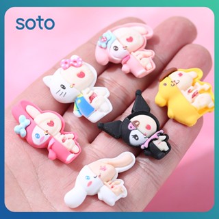 ♫Sanrio Series อุปกรณ์เสริมการ์ตูน Handmade DIY Headrope Key Chain Hole รองเท้ากาวหยดเคสโทรศัพท์เรซิ่น Accessories