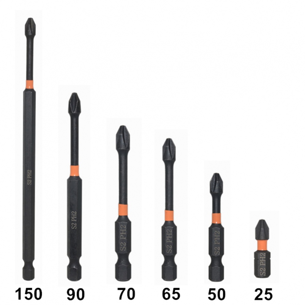 ดอกไขควง อัลลอย PH2 แม่เหล็ก ความแข็งแรงสูง ก้านหกเหลี่ยม 1/4 นิ้ว 25-150 มม. - รูปที่ 6