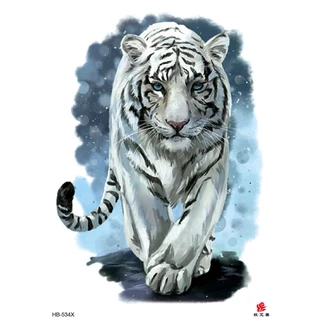 สติกเกอร์รอยสัก 3D กันน้ํา ลายสัตว์ แฟชั่น สําหรับติดตกแต่งร่างกาย