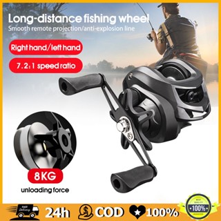 รอกเบส รอกหยดน้ำ Baitcasting Reel 7.2：1 รอกหยดน้ำdc 12 + 1BB ซ้ายขวามือเบรกแม่เหล็กรอกตกปลา รอกหยดน้ำตีไกล