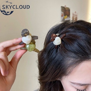 Skycloud กิ๊บติดผมหน้าม้า รูปหัวใจ ขนาดเล็ก สีแคนดี้ ดอกไม้น่ารัก อินเทรนด์ หรูหรา เครื่องประดับผม แฟชั่นวันหยุด สไตล์เกาหลี สําหรับผู้หญิง