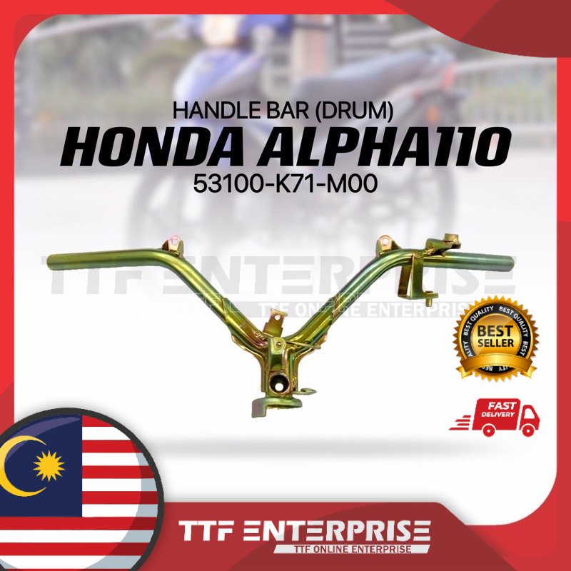 HONDA ALPHA110 HANDLE BAR (DRUM) 53100-K71-M00 WAVE ALPHA 110