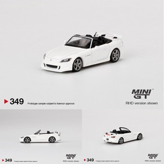 โมเดลรถยนต์ แครอสจิ๋ว แบบอัลลอย สีขาว MINI GT 1:64 S2000 S2K AP2 Type S Grand Prix 349