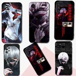 เคสโทรศัพท์มือถือ ซิลิโคนนิ่ม tpu ลายอะนิเมะ Kaneki Ken Tokyo Ghoul สีดํา สําหรับ Samsung Galaxy M12 M22 M23 F22 F23 M32 4G M52 5G